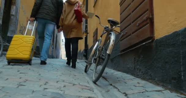 ヨーロッパで徒歩で観光 — ストック動画