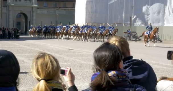 皇家骑兵卫队的瑞典性能 — 图库视频影像