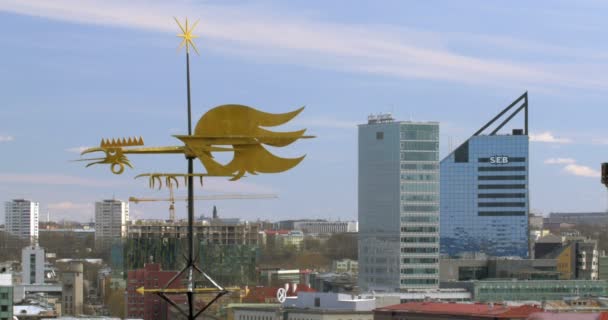 Blick auf Tallinn bei Tag — Stockvideo
