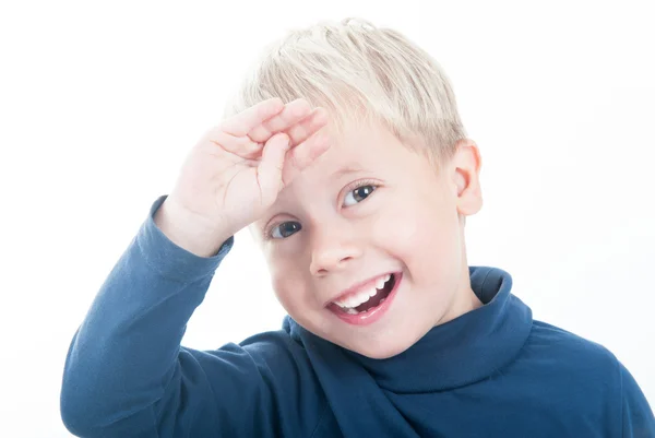 Foto de adorável jovem menino feliz — Fotografia de Stock