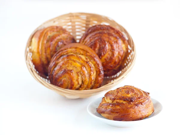 Nybakade bullar — Stockfoto