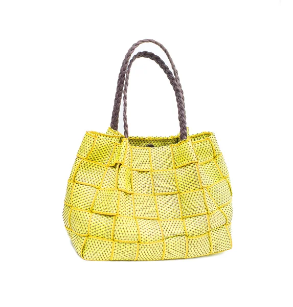 Kvinnor gul väska — Stockfoto