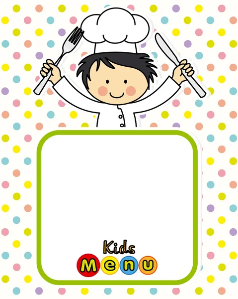 男孩的厨师卡 — 图库矢量图片