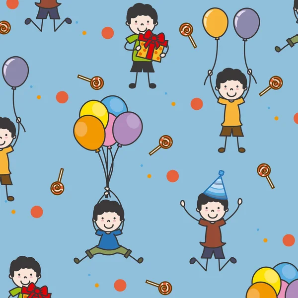 Niños celebrando una fiesta — Vector de stock