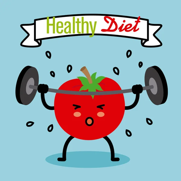 Healthy diet card — Stock Vector
