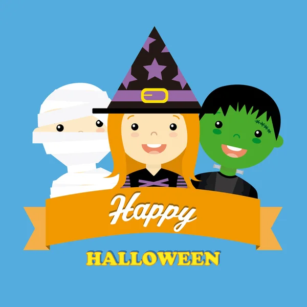 Halloween costume party — Stock Vector