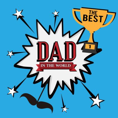 Babalar günü kartı. Dünyanın en iyi patatesine.