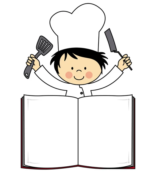 Little chef boy — Stock Vector