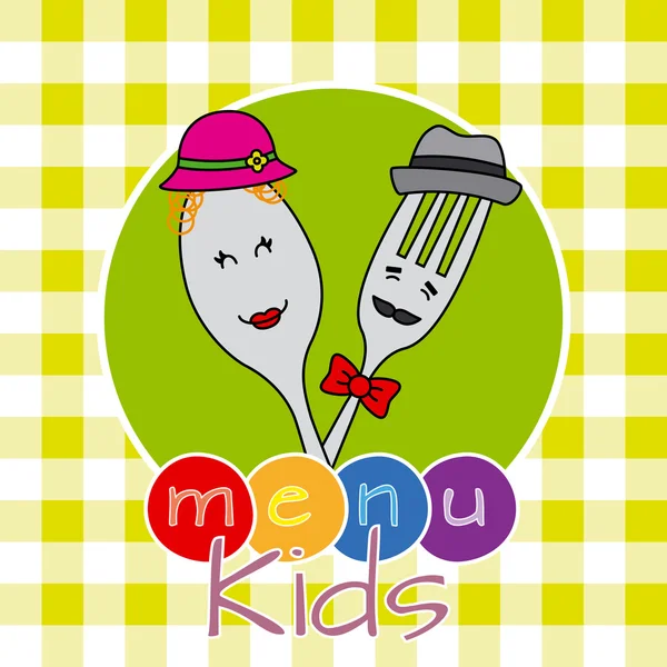 Menu kids — Stock Vector