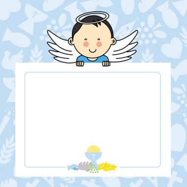 Baby boy with wings clipart