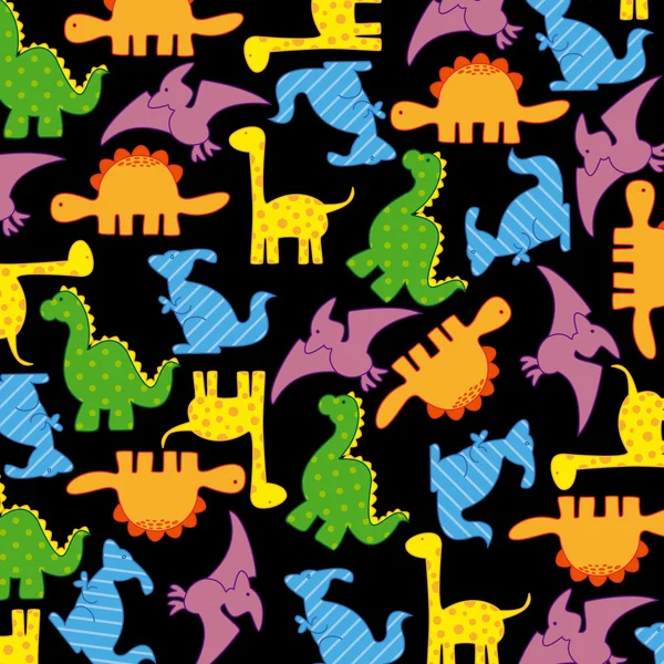 Dinosaures motif sans couture. — Image vectorielle