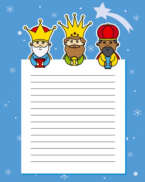 Letter to the Three Kings. — Stock Vector