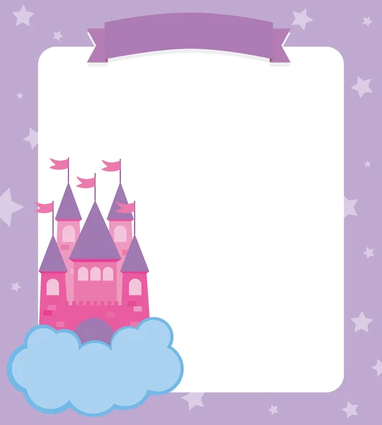 Prenses kale kartı — Stok Vektör
