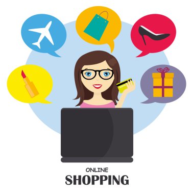 Online alışveriş kız