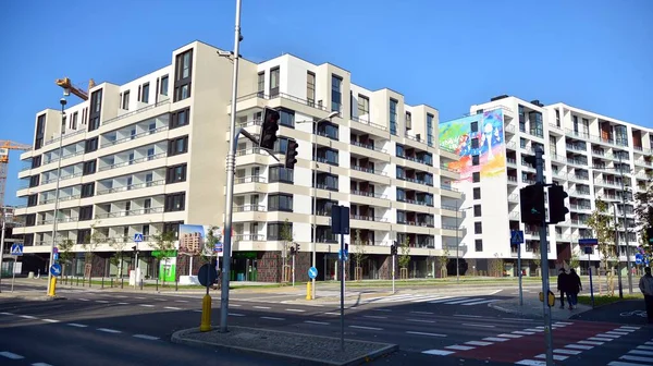 Warschau Polen Oktober 2020 Artystyczny Zoliborz Moderne Appartementengebouwen — Stockfoto