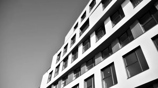 Detalle Apartamento Residencial Moderno Edificio Exterior Fragmento Nueva Casa Lujo — Foto de Stock