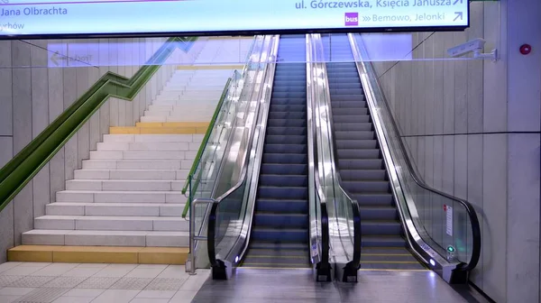 Warschau Polen November 2020 Tweede Lijn Van Het Warschau Metrosysteem — Stockfoto