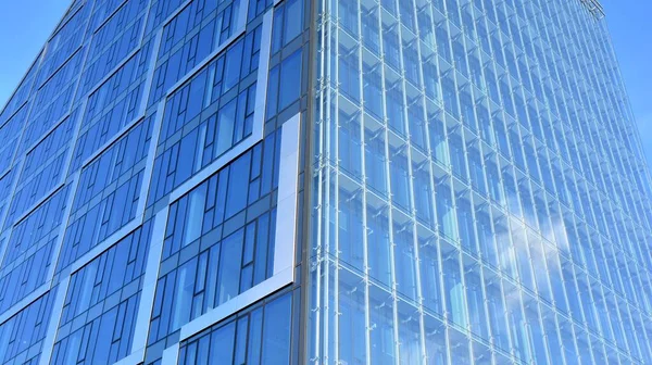 Textura Fachada Edifício Escritório Espelhado Vidro Fragmento Fachada Arquitetura Moderna — Fotografia de Stock