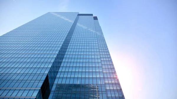 Concepto Bienes Raíces Construcción Corporativa Moderno Edificio Oficinas Del Sol — Foto de Stock