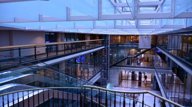 Warsaw, Poland. `15 February 2021. Interior of the Warsaw stock exchange building.
