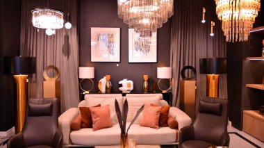 Warsaw, Poland. `15 February 2021. Interior of Almi Decor store.