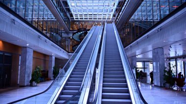 Warsaw, Poland. `15 February 2021. Interior of the Warsaw stock exchange building.