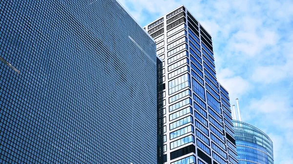 Abstract Closeup Glass Clad Facade Modern Building Covered Reflective Plate — Stock Photo, Image