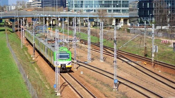 Warschau Polen April 2021 Uitzicht Gebouwen Van Wijk Mokotw Industrial — Stockfoto