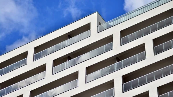 Modern Woonappartementencomplex Luxe Appartementen Koop Nieuwbouw Buurt Moderne Stijl Vastgoedmarkt — Stockfoto