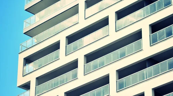 Apartamento Residencial Casa Casa Fachada Arquitetura Instalações Livre Céu Azul — Fotografia de Stock