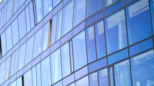 Ventanas Espejadas Fachada Edificio Oficinas Textura Abstracta Del Edificio Oficinas — Foto de Stock