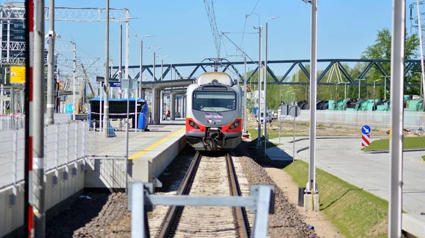 Varsóvia Polónia Maio 2021 Estação Ferroviária Warszawa Glowna — Fotografia de Stock