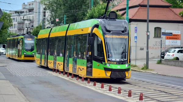 Poznan Polen Juni 2021 Öffentliche Verkehrsmittel Poznan Moderne Straßenbahn — Stockfoto