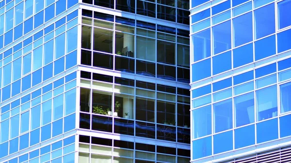 Glass Facade Buildings Blue Sky Modern Building Business City Center — Stock Photo, Image