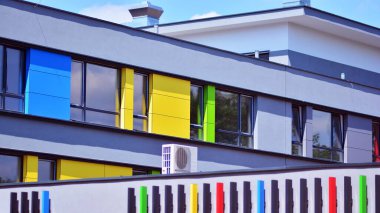 Ticari ofis binaları. Soyut modern iş mimarisi