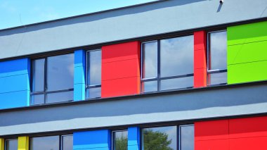 Ticari ofis binaları. Soyut modern iş mimarisi