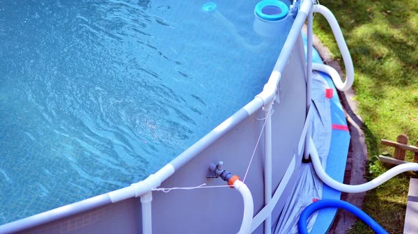 Teil Des Schwimmbades Mit Blauem Wasser — Stockfoto