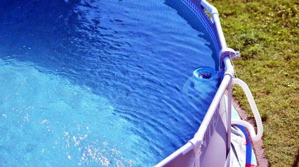 Teil Des Schwimmbades Mit Blauem Wasser — Stockfoto