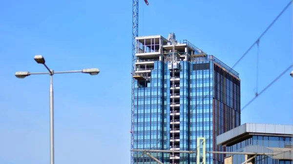 Warsaw Poland Joffice Buildings Construction Warsaw Center Business Forest Office — Stock Photo, Image