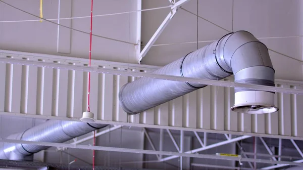 Lights Ventilation System Ceiling Supermarket Hall Ceiling Construction — Stock Photo, Image