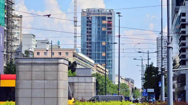Warszawa Polen Den Juli 2021 Stadstrafik Warszawa — Stockfoto
