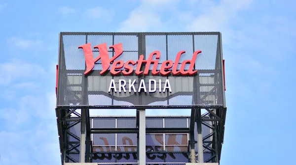 Warszawa Polska Lipca 2021 Podpisz Westfield Arkadia Podpis Firmy Westfield — Zdjęcie stockowe