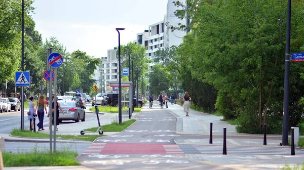 Varsóvia Polónia Julho 2021 Distrito Zoliborz Longo Rua Rydygiera Parte — Fotografia de Stock