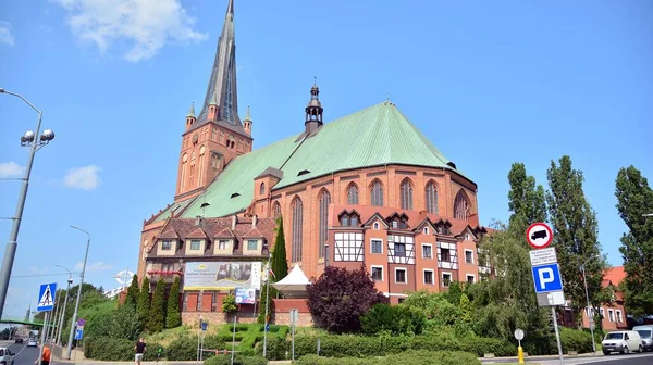 Szczecin Pologne Juillet 2021 Vue Dans Vieille Ville Cathédrale Historique — Photo