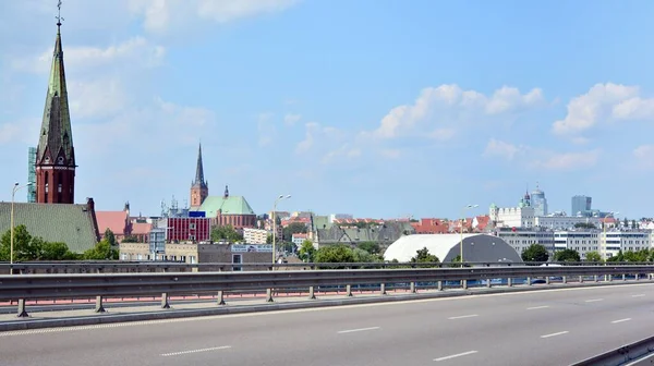 Щецин Польща Липня 2021 Вид Панорамну Архітектуру Міста Дороги Замку — стокове фото