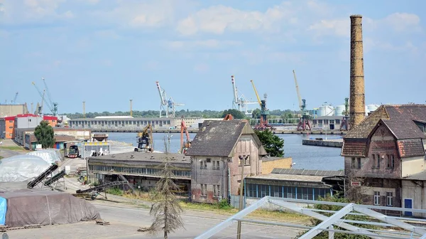 Szczecin Pologne Juillet 2021 Vue Depuis Route Château Rivière Odra — Photo