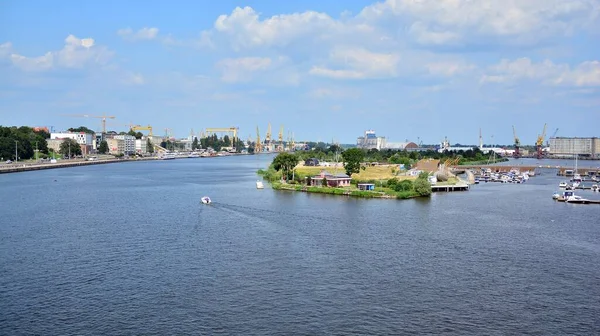 Szczecin Poland July 2021 View Castle Route Odra River Amusement — Photo