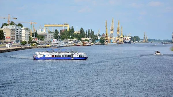 Szczecin Poland July 2021 View Castle Route Odra River Amusement — Photo