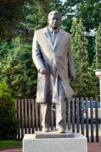 Szczecin 폴란드 2021 폴란드 대통령 카진스키에게 기념비 — 스톡 사진