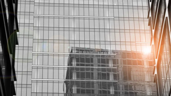 Сучасні Архітектурні Деталі Сучасний Скляний Фасад Геометричним Візерунком Сучасна Корпоративна — стокове фото